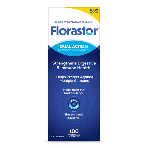 Florastor® Dual Action Probiotic Supplement: The Last Probiotic You'll Ever Need™️【100ct】